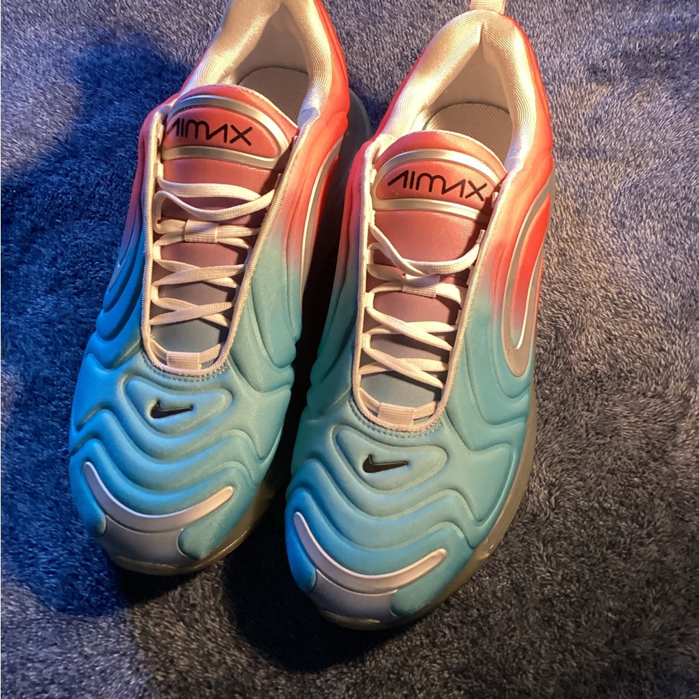 Nike Air Max Blue and Pink Athletic Shoes